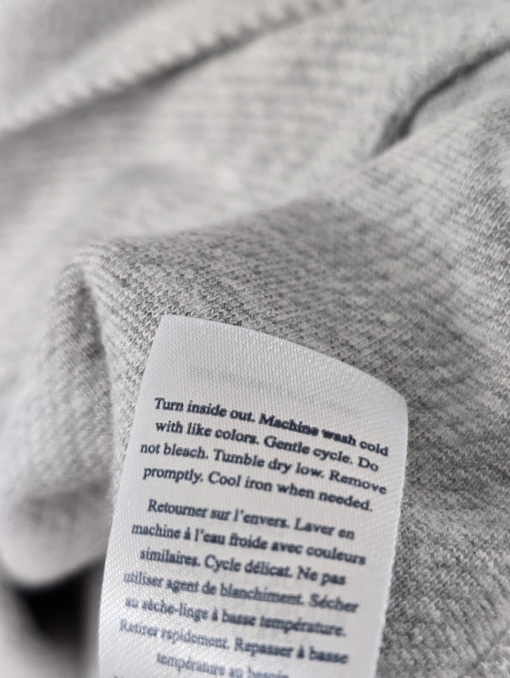 Faherty Legend Sweater Sweatshirt Organic Cotton Quarter Zip Fossil Grey Twill L - Picture 12 of 12